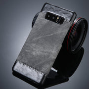 USLION Retro Denim Cloth Grain Skin Phone Case For Samsung Galaxy Note 8 PU Leather + PC Back Cover Cases For Samsung S8 S8 Plus