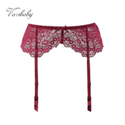 Varsbaby women's sexy wine red pretty underwear beautiful lace garters S M L XL