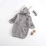 Ins Hot Baby Blankets Newborn Knitted Baby Cover Rabbit Ear Swaddling Baby Wrap Photography Bunny Decor Baby Embrace Blanket