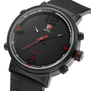 Luxury Gift Box Bluegray Carpet Shark Sport Watch Men's Quartz Digital LED Military Leather Watches Relogio Masculino /SH546-550