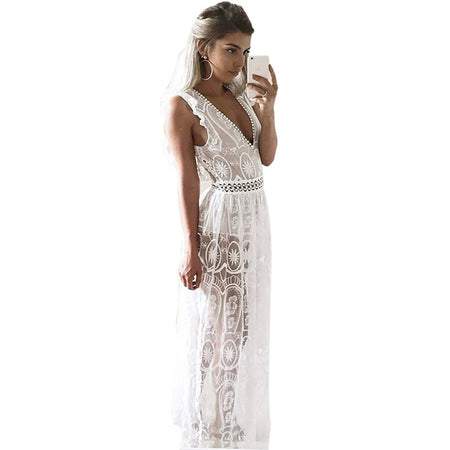 women vintage style vestidos V Neck party maxi Clothes