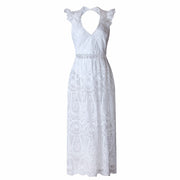 women vintage style vestidos V Neck party maxi Clothes