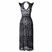 women vintage style vestidos V Neck party maxi Clothes