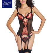 Shaper Diva white Overbust corset sexy See Through Mesh Slimming Bridal lingerie Sexy Lace up Ribbon Lingerie Corset Tops