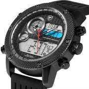 Luxury Leather Box Porbeagle SHARK Sport Watch Men Army Digital LCD Date Alarm Chronograph Silicone Quartz Wristwatch /SH583-588
