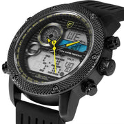 Luxury Leather Box Porbeagle SHARK Sport Watch Men Army Digital LCD Date Alarm Chronograph Silicone Quartz Wristwatch /SH583-588