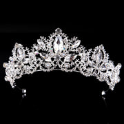 2018 New Fashion Baroque Luxury Crystal AB Bridal Crown Tiaras Light Gold Diadem Tiaras for Women Bride Wedding Hair Accessories