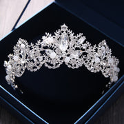 2018 New Fashion Baroque Luxury Crystal AB Bridal Crown Tiaras Light Gold Diadem Tiaras for Women Bride Wedding Hair Accessories
