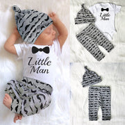 2017 Baby Clothing Sets 0-18M 3pcs Autumn Baby Boys Clothes SET Infant Baby Mini Tops T-shirt+Pants+hat 3pcs Outfits Set