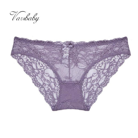 Varsbaby women's sexy floral lace briefs low-rise underwear S M L panties