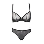 Varsbaby women's sexy solid unlined underwear adjusted-straps underwire bra sets