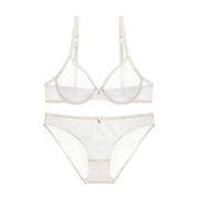Varsbaby women's sexy solid unlined underwear adjusted-straps underwire bra sets