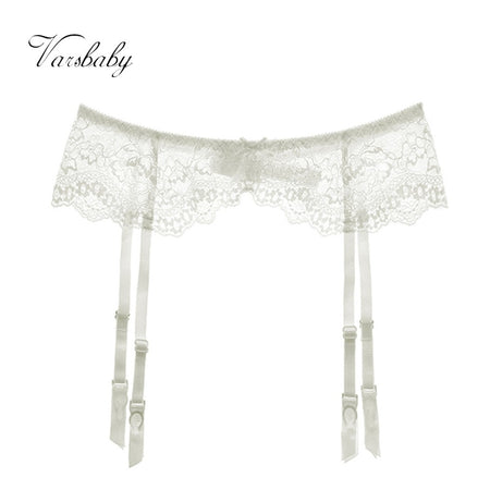 Varsbaby women's new classic sexy lace white underwear S M L XL garters