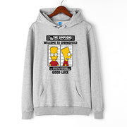 Tsingyi Spring Pullover Funny Print Simpsons Terry Hooded Hoodies Men Long Sleeve Streetwear Sweat Homme Men Hoodie Sweatshirt