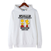 Tsingyi Spring Pullover Funny Print Simpsons Terry Hooded Hoodies Men Long Sleeve Streetwear Sweat Homme Men Hoodie Sweatshirt