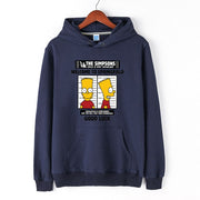 Tsingyi Spring Pullover Funny Print Simpsons Terry Hooded Hoodies Men Long Sleeve Streetwear Sweat Homme Men Hoodie Sweatshirt