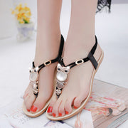 Summer shoes woman 2018 new fashion plus size summer women sandals Classic rhinestone 35-42 women shoes flat sandals