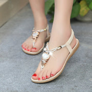 Summer shoes woman 2018 new fashion plus size summer women sandals Classic rhinestone 35-42 women shoes flat sandals