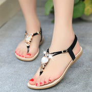 Summer shoes woman 2018 new fashion plus size summer women sandals Classic rhinestone 35-42 women shoes flat sandals