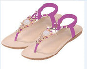 Summer shoes woman 2018 new fashion plus size summer women sandals Classic rhinestone 35-42 women shoes flat sandals