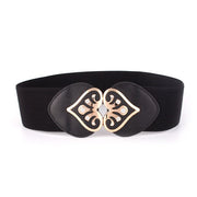 Best YBT Women's Belt Hook buckle Peach heart women casual wide Belt fashion Elastic force garnish Belt Polychromatic selectable