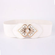 Best YBT Women's Belt Hook buckle Peach heart women casual wide Belt fashion Elastic force garnish Belt Polychromatic selectable