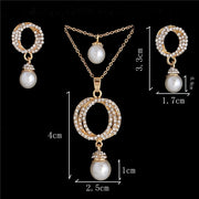 ZOSHI Golden Plated Jewelry Sets For Women Luxury Wedding Bridal Rhinestone Gem Jewelry Set Opal Cat's Eye Necklace Earrings Set