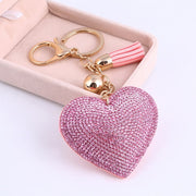 ZOSH Heart Keychain Leather Tassel Gold Key Holder Metal Crystal Key Chain Keyring Charm Bag Auto Pendant Gift Wholesale Price