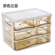 New Arrival Storage Box Organizer Organizador Drawer Cosmetic Case Plastic Table Top Jewelry Rectangle Jewelry Box Glossy