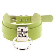Harajuku Oversized Choker necklace Sexy Pu leather women Collar Bondage Goth Belt Choker Gothic necklace punk jewelry club party