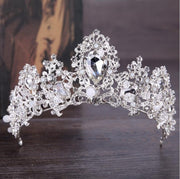 2018 New Fashion Baroque Luxury Crystal AB Bridal Crown Tiaras Light Gold Diadem Tiaras for Women Bride Wedding Hair Accessories