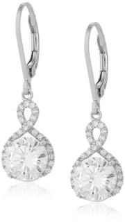 Swarovski Infinity Crystal Drop Earrings - Silver Gold - So Much On Sale!