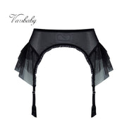 Varsbaby women's sexy fun ruffles underwear ladies yarn transparent garters