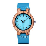 BOBO BIRD Lovers' Watches Women Wooden Men Watch Turquoise Blue Timepieces in Gift Box Relogio Masculino Drop Shipping W-C28