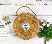 Woven Rattan Bag Round Straw Shoulder Bag Small Beach HandBags Women Summer Hollow Handmade Messenger Crossbody Bags