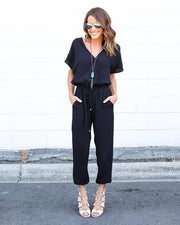 Fashion Hot Summer V neck Cross Lacing Solid Chiffon Casual