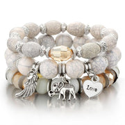 3-4pcs/set Fashion High Quality Boho Bracelets & Bangles Women Beaded Bracelet With Colorful Gem Long Wrap Bracelet for Women