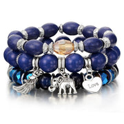 3-4pcs/set Fashion High Quality Boho Bracelets & Bangles Women Beaded Bracelet With Colorful Gem Long Wrap Bracelet for Women