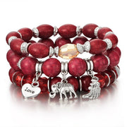 3-4pcs/set Fashion High Quality Boho Bracelets & Bangles Women Beaded Bracelet With Colorful Gem Long Wrap Bracelet for Women