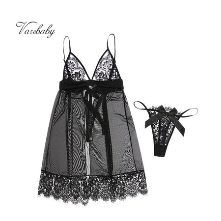 Varsbaby women's sexy solid yarn wire free underwear temptation lace