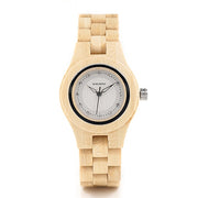BOBO BIRD Watch Women Bamboo Zebra Wooden Gems Imitate Luxury Brand Quartz Watches in Wood Box XFCS relogio feminino W-O29