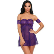 Avidlove Summer Lace Sexy Lingerie Erotic Costumes Women's Underwear Nightwear Deep V Transparent Nightgown G-string Sleepwear
