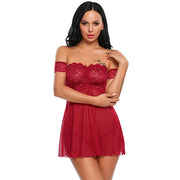 Avidlove Summer Lace Sexy Lingerie Erotic Costumes Women's Underwear Nightwear Deep V Transparent Nightgown G-string Sleepwear