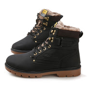 Men boots 2018 new fashion keep warm winter boots men PU leather wear resisting casual snow boots men working fashion men shoes
