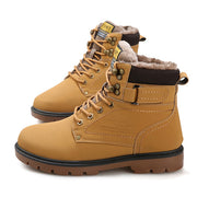 Men boots 2018 new fashion keep warm winter boots men PU leather wear resisting casual snow boots men working fashion men shoes