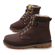 Men boots 2018 new fashion keep warm winter boots men PU leather wear resisting casual snow boots men working fashion men shoes