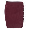 Glamaker Sexy side split knitted skirts women Summer casual high waist mini skirt Streetwear button knitting skirt party bottom