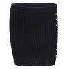 Glamaker Sexy side split knitted skirts women Summer casual high waist mini skirt Streetwear button knitting skirt party bottom
