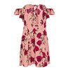 Simplee Ruffle off shoulder summer dress women Lace up floral print mini dress streetwear Spring short dress female vestidos