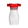 Glamaker Off shoulder stripe bodycon dress Women Autumn fitness mini short winter dress Party club sexy dress new 2018 vestidos